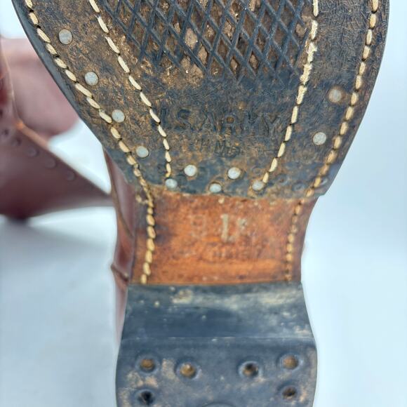 Vintage WWII 1942 Paratrooper Jump Boots International Shoe Co. 9 D main image 5
